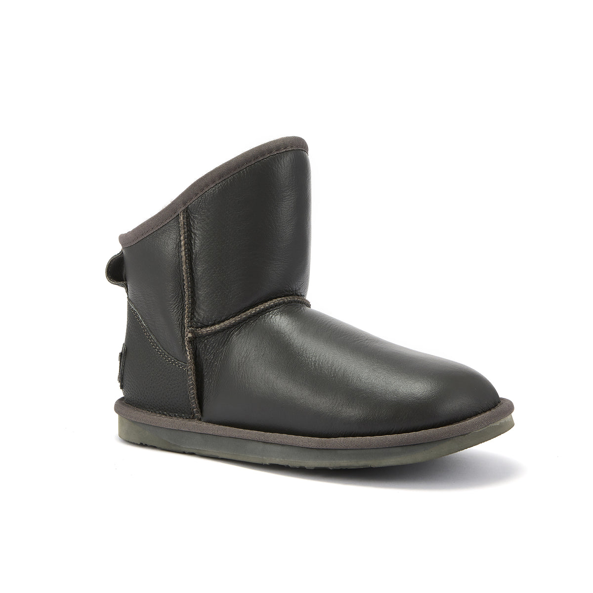 Australia Luxe Collection Sheepskin Lined Black Leather Logo Boots Unisex australia-luxe-collective-  main image 4