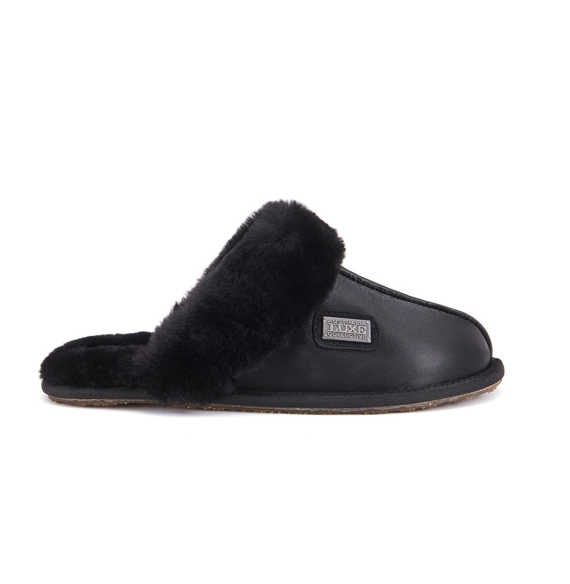 CLOSED MULE SATIN BLACK Australia Luxe Collective