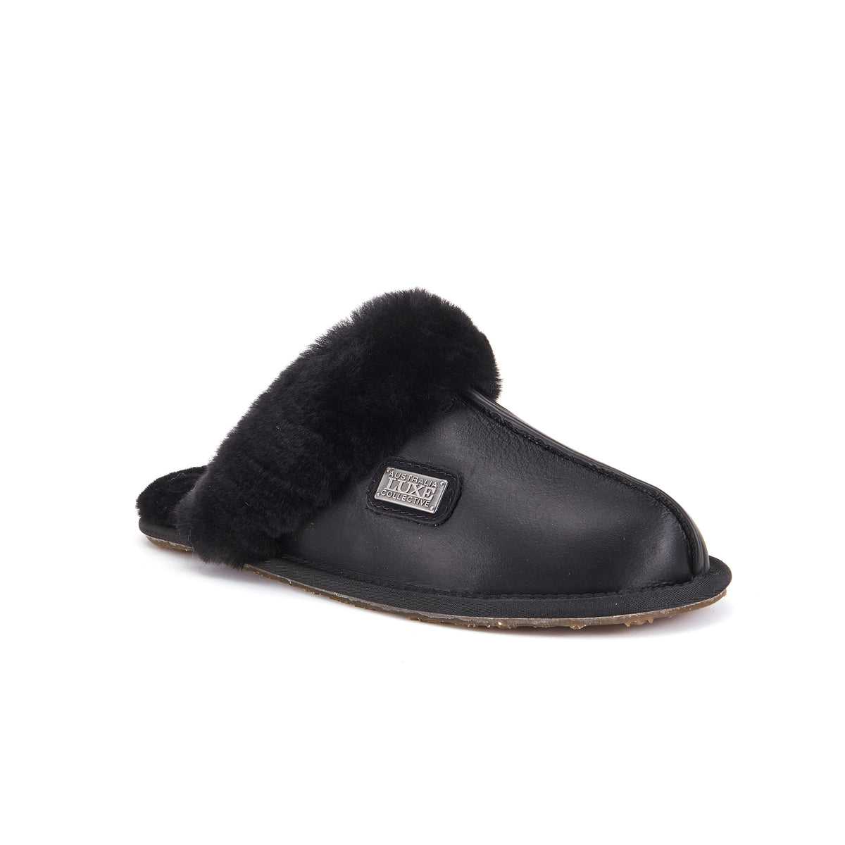 CLOSED MULE SATIN BLACK Australia Luxe Collective