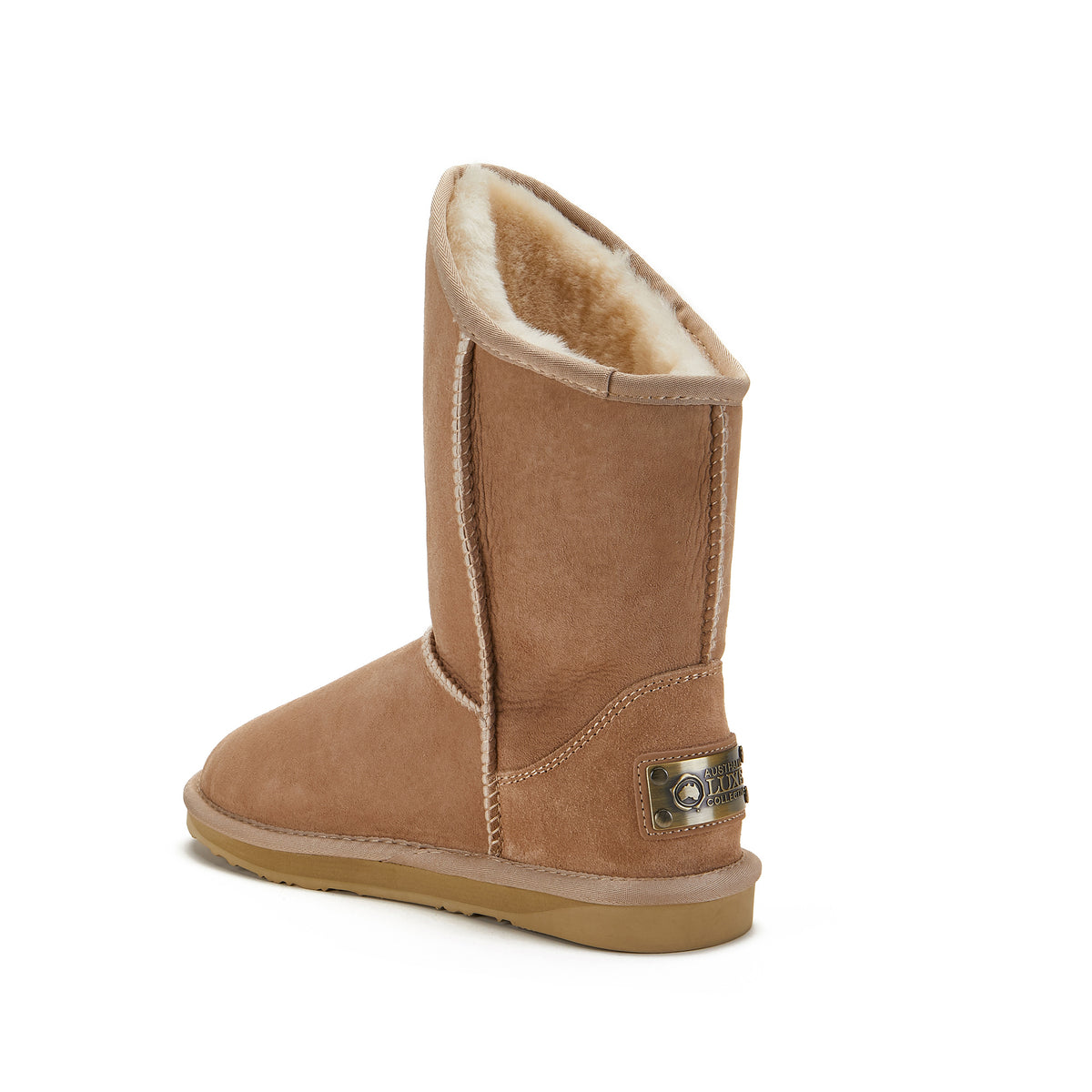 Luxe take on the classic pull on grade A sheepskin boot in a  display picture 3