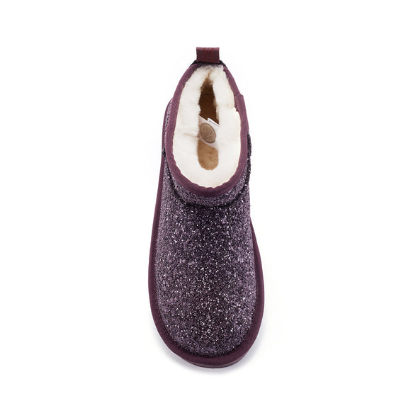 COSY ULTRA SHORT GLITTER PLUM - Australia Luxe Collective