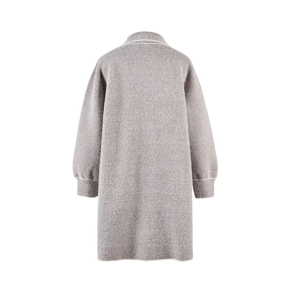 FLOW KNITTED COAT BURNT