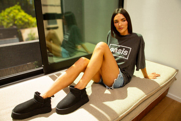 COSY ULTRA SHORT PLATFOAM BLACK