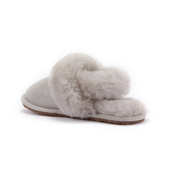 KIDS SLINGBACK MULE ICE GRAY (SHEARLING)