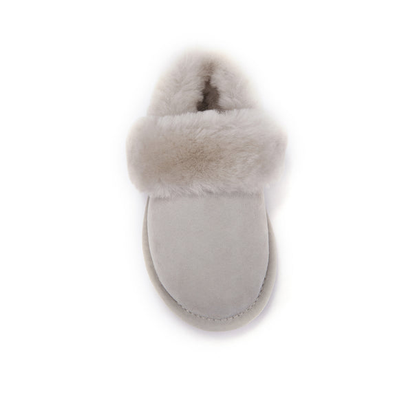 KIDS SLINGBACK MULE ICE GRAY (SHEARLING)