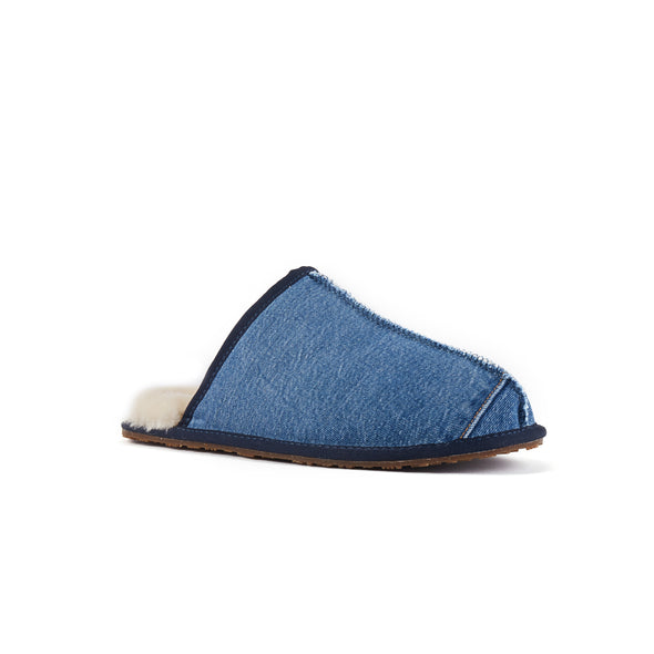 MENS CLOSED MULE OLD DENIM - Australia Luxe Collective