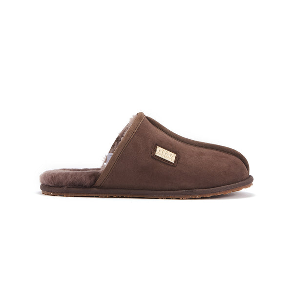 MENS CLOSED MULE BURNT