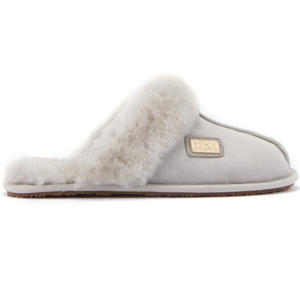 Luxe classic sheepskin mule slipper with shearling cuff and  display picture 1