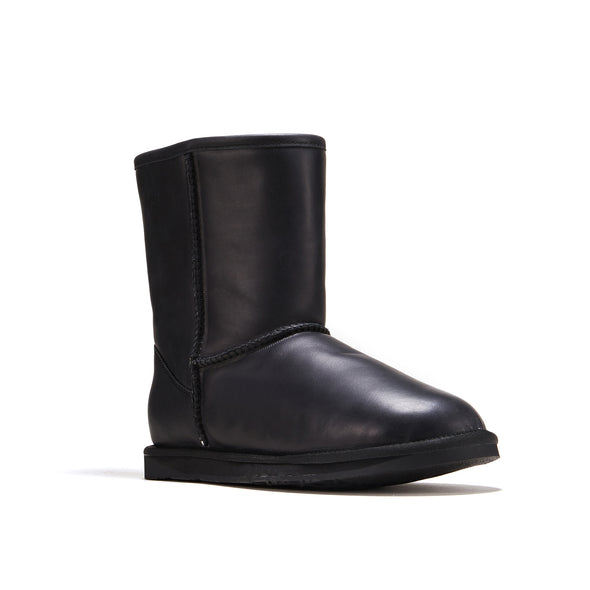 MENS COSY SHORT LEATHER BLACK - Australia Luxe Collective