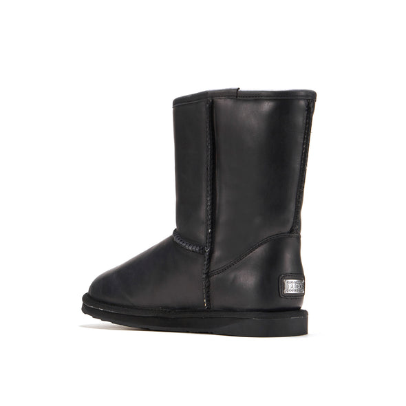 MENS COSY SHORT LEATHER BLACK - Australia Luxe Collective